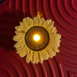Sunflower tea light & holder *Handmade* New*